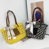 Bolsos de playa Vacaciones francesas Tejido de paja de mar Bolso de gran capacidad de ratán para mujer Moda 230327