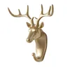 Hooks Rails Creative Retro Animal Head Wall Decoration Antler Hanger Free Punch Hanging Hook 230327