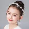 Headpieces Pearl Floral Hair Accessories Children Girls Crown Band Party Festival Band Bridal Headdress Ornament