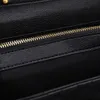 Женские сумки на ремне Сумка Гранулированная текстурированная Натуральная кожа Аппаратная цепочка Кошелек Дамы Cassandre Дизайнерская сумка через плечо Caviar Multi Card Wallet Black