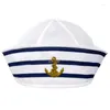Berets Mode Navy Sailor Hut All-Match Männer Frau Casual Uniform Roll-up Krempe Damen für Karneval Party Sommer DXAA