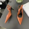 2023 New Summer Women Women Sandal Fashion Dress Dress Salto alto Ladies Sexy Night Club Slip On Slingback Mules Shoes 230327