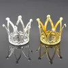 Ljushållare krona tårta topper vintage tiara toppers baby shower födelsedag dekoration guld silver liten för pojkar flickor dh9822