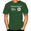 Camas de camisetas masculinas Modo de avião em pilotos engraçados viagens aéreas piloto Black Basic Basic's Camiseta