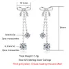 Ear Cuff AnuJewel 3cttw D Color Diamond Bow Drop Earrings 925 Sterling Silver Stud Earrings Charm Jewelry Wholesale 230325