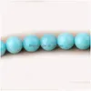 Stone 8mm Factory Cena Naturalna Aqua Amazonite okrągłe luźne koraliki 16 Strand 4 6 8 10 12 mm Rozmiar wyboru do robienia biżuterii Drop dhvzs