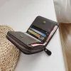 Wallets Women Wallets PU Leather Female Plaid Purses Nubuck Card Holder Wallet Fashion Woman Small Zipper Wallet Cute Coin Purse G230327