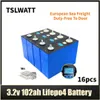 TSLWATT 16 pièces Lifepo4 100ah batterie Grade A cellules 3.2v 102ah batterie au Lithium fer Phosphate pour le stockage de l'énergie solaire taxe gratuite