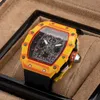 Richar Milles Orologio Orologi svizzeri automatici Lusso Milles Miller Uomo a forma di botte Scava fuori i primi dieci marchi Inter Grain Sports Machinery Quartz Wa