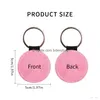 Sublimation Blanks Keychain Blank Both Sides Printable Key Tag Round Shape Vintage Ornaments Heat Transfer Keychains Blan Dhscp