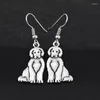 Dangle Earrings Cute CartoonLabradoodle Dog Drop Brincos Big Long For Women Earings Fashion Jewelry Pendientes Bijoux Femme