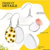 Sublimation Blanks Earrings Metal Teardrop Heat Press Printing Blank Earring Pendant With Hooks For Diy Jewelry Ma Dhksl