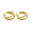 Hoop Earrings 925 Sterling Silver Multi-layer Designer Gift For Women Earring Gold Trendy Minimalist Earings Jewellery