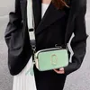 Girl Crossbody Travel Clutch Migawka kamera torby projektanta torebki luksusowe skórzane kwadratowe ramię torba posłańca torebki torebki damskie makijaż