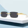 Occhiali da sole di alta qualità firmati di lusso con uno sconto del 20% sugli occhiali quadrati con copia senza montatura stereo head street