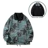 Herrenjacken Frühling Bomberjacke Männer Vintage Baggy Mantel Mode Koreanische Streetwear Cashew Print Button Oberbekleidung Kleidung Tops Männlich Plus