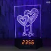 2023 LED Gadget Night Light Luminous 3D Small Night Light Creative Creative Led Wireless Table Table Lamp Controle Remoto Colorido