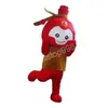 Novos artistas vermelhos mascote trajes de Natal Fancy Fanche Party Cartoon Character Diter Sish