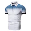 メンズポロ 2023 夏ヨーロッパとアメリカのメンズ大きいサイズプリント半袖 Tシャツトップポロ Tシャツ男性のための