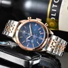 Avanadores de pulso para homens 2023 Novos relógios masculinos Seis agulhas Todos os discos de trabalho Work Quartz Watch 1884 Top Luxury Brand Chronógrafo Relógio Cinturão de Aço Menas Breitl