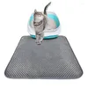 Camas de gato que não deslizam o tapete de ninhada não deslizamento EVA tapetes de camada dupla com camada inferior à prova d'água