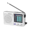 SW AM FM-radio Full-band kunststof noodweer Mini-weerradio Handheld-weerradio Werkt op batterijen voor binnen en buiten