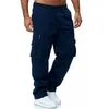 Pantaloni da uomo Pantaloni cargo da uomo Outdoor Multi tasche Pantaloni dritti larghi Vita elastica Pantaloni militari hombre Pantaloni da jogging MY768 230327