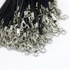 Strands Strings 100pcsLot Bulk 12MM Black Wax Leather Snake Necklaces Cord String Rope Wire Extender Chain For Jewelry Making Wholesale 230325