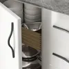 Behandelt modern lijnpatroon/handvat en knoppen Europese goud/zwart/grijze lade Badkamer trekt keukenkast deurgreep trek