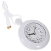 Wall Clocks Bathroom Waterproof Clock Indoor With Hanging Strap Silent Small For Living Room