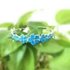 Modna bransoletka Fine Blue Fire Opal Plum Bossom Banf Banles Breflers For Women Girlbangle