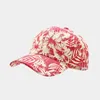 Mode Unisex Nieuwe Baseball Cap Bloemen Blad Vlinder Gedrukt Schaduw Sport Hoed Outdoor Stretch Papa Cap Pet HCS268