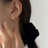 Hoop Earrings PONYKISS Real S925 Sterling Silver Zircon Square Huggies For Women Classic Fine Jewelry Minimalist Accessories