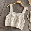 Camisoles Tanks Woman Sticked Crop Tops Spaghetti Strap Tank Top Women Floral Print Holiday Onighty Camis ärmlös Sexig Camisole Crochet Hook 230327