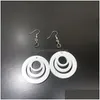 Sublimationsrohlinge Mode Ohrring mit Ohrhaken Kreis Tropfen Acryl Klare Ohrringe für DIY Schmuck Geschenke Wom Dh2Hr