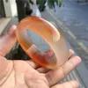 Bangle Natural Fancy Color Bracelet Jade Female Red And White Agate Chalcedony Style