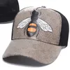 Дизайнер брендов Snapbacks Tiger Head Hats пчела Snake Mesh Hats Установленные шляпы вышив