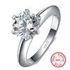 Pierścienie zespołowe luksusowe pasjara 1ct lab diamentowy pierścionek 100 prawdziwy 925 Srebrny srebrny zaręczyny Pierścienie dla kobiet biżuteria dla kobiet z 0327