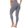 Leggings da donna Pantaloni da yoga a compressione a nido d'ape Mesh Bubble Colorati Sport da corsa Donna Stile europeo e americano