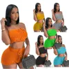 Designer Women Summer Tracks Duits Two Piece Set Sleeveless Axeless Trapless Tank Top and Shorts Ribbed Sportswear Casual Clothes