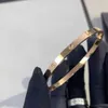 Luxurydesigner sieraden liefde armband 18k Rose Gold Love klassieke armband smalle zes-diamanten paar gebruik hoge kwaliteit niet vervagen