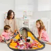 Scatole portaoggetti Contenitori Borsa portaoggetti pieghevole per giocattoli Baby Kids Play Mat Oversize Cleanup Organizer Building Blocks Toys Container Pouch Home Cesto della biancheria P230324