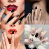 Valse nagels nagelspatch slijtage op de stok Volledige dekking lijm voor vrouwen 2 ml mysterie korte glitter