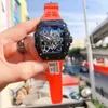 Richardmill Watch Swiss Automatic Watches Luxury Milles Richar Huang Samma mekaniska multifunktion Trendiga herrar Titta på hink typ Creative Timepiece Casual Me