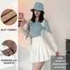 Skirts Preppy Style High Waist Solid Pleated Mini Skirt Women Summer Spring Korean Fashion Cute White A-line Skirt Y2k Skort Clothes 230327