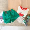 Ensembles de vêtements MILANCEL Summer Boys Set Cute Watermelon Print Tee and Shorts 2 Pcs Suit 230327