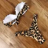 Costumi da bagno da donna Stampa animalier Bikini leopardato Costume da bagno push up Set da donna sexy 2023 Costume da bagno brasiliano perizoma a fascia Abbigliamento da spiaggia 230327