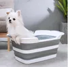 Bathing Tubs & Seats Household Folding Bath Tub Barrel Children Swimming Pool Plastic Freestanding Thicken Bathtub Bucket Home MassageBathin