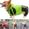 Dog Apparel Corgi Dog Clothes Jumpsuit Waterproof Clothing Pembroke Welsh Corgi Dog Raincoat Hooded Rain Jacket Dropship Pet Outfit 230327