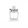 Bouteille transparente de parfum en verre rechargeable 30ML Or Argent Spary Press Pompe Vide Carré Forme Parfum Flacons Portable Emballage Cosmétique Conteneur